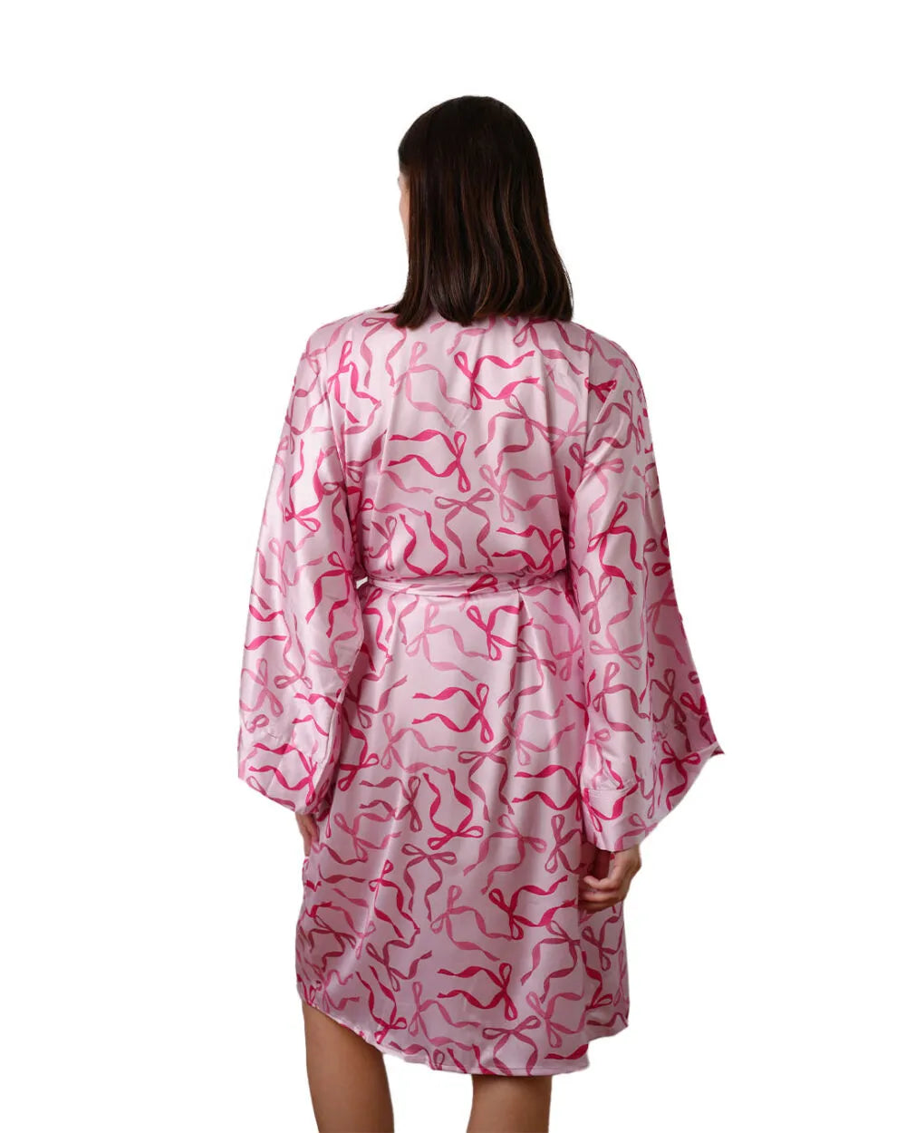 Miss Ribbons – Silk Satin Robe - Rootieland
