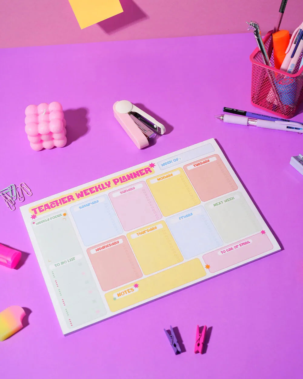 Stars & Teachers Weekly Planner - Rootieland