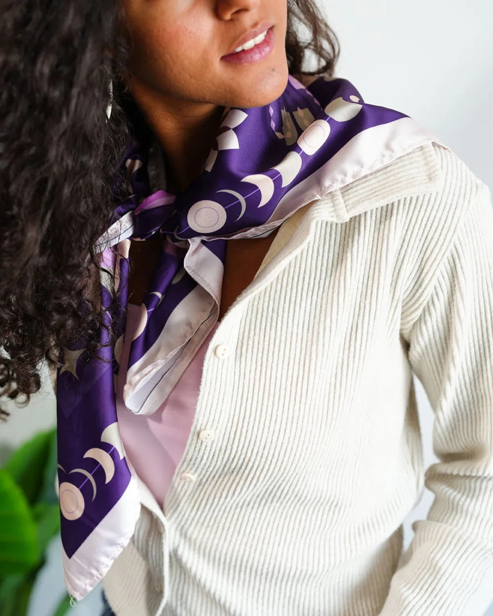 Indigo Soul - Silk Satin Scarf - Rootieland