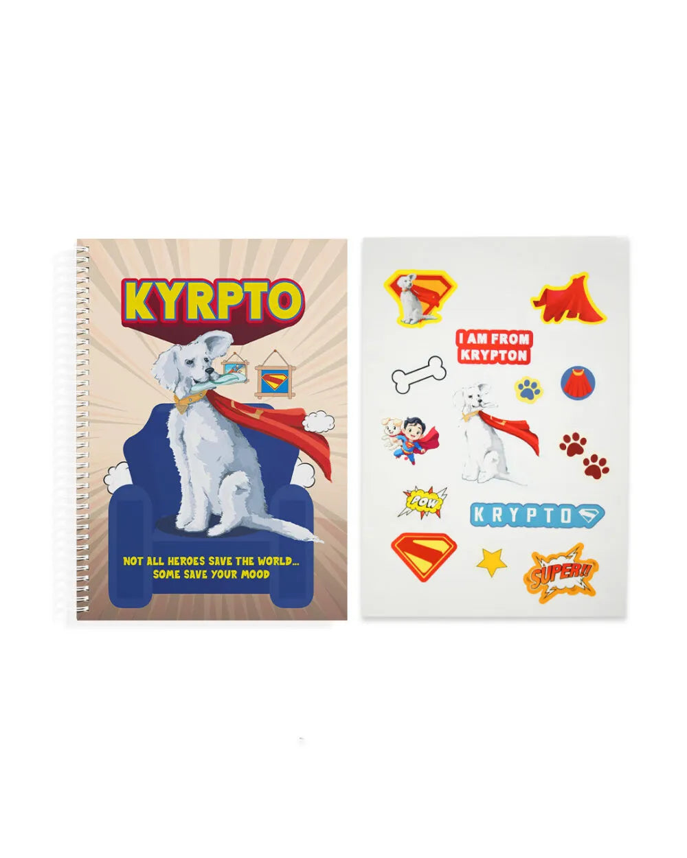 Krypto - A5 Notebook & Sticker Sheet - Rootieland