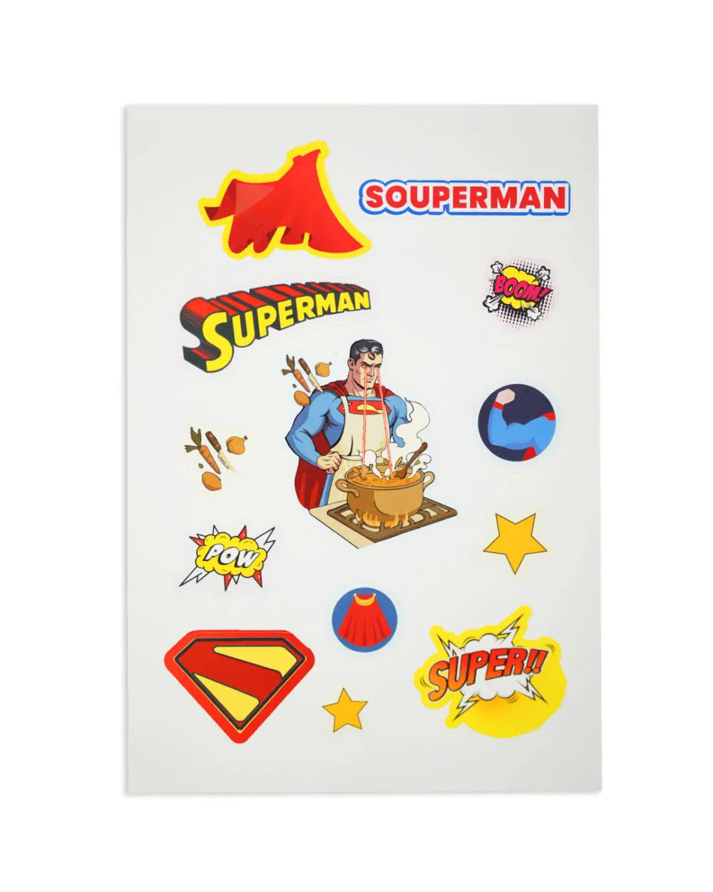 Souperman - A5 Notebook & Sticker Sheet - Rootieland