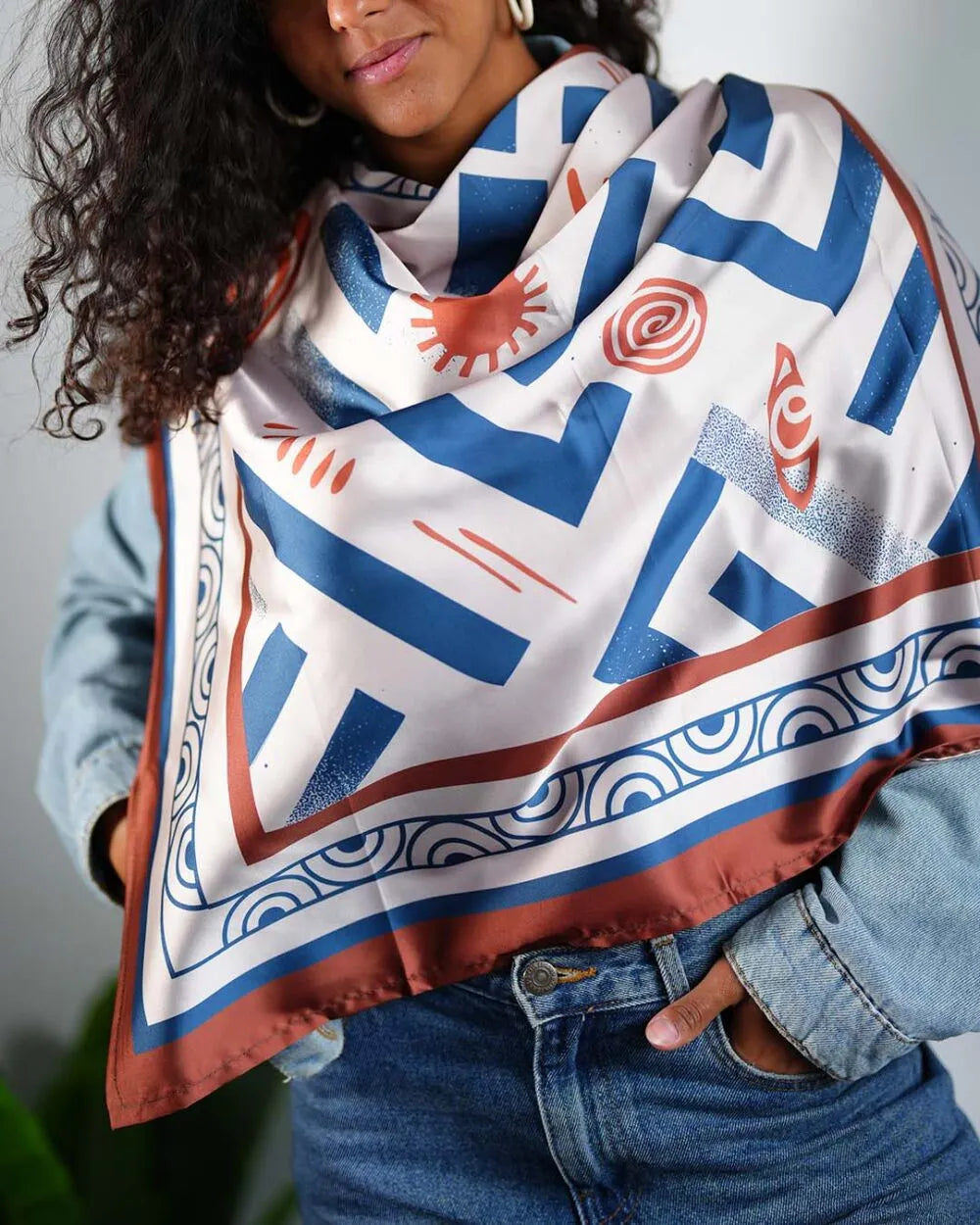 Caramel Muse - Silk Satin Scarf