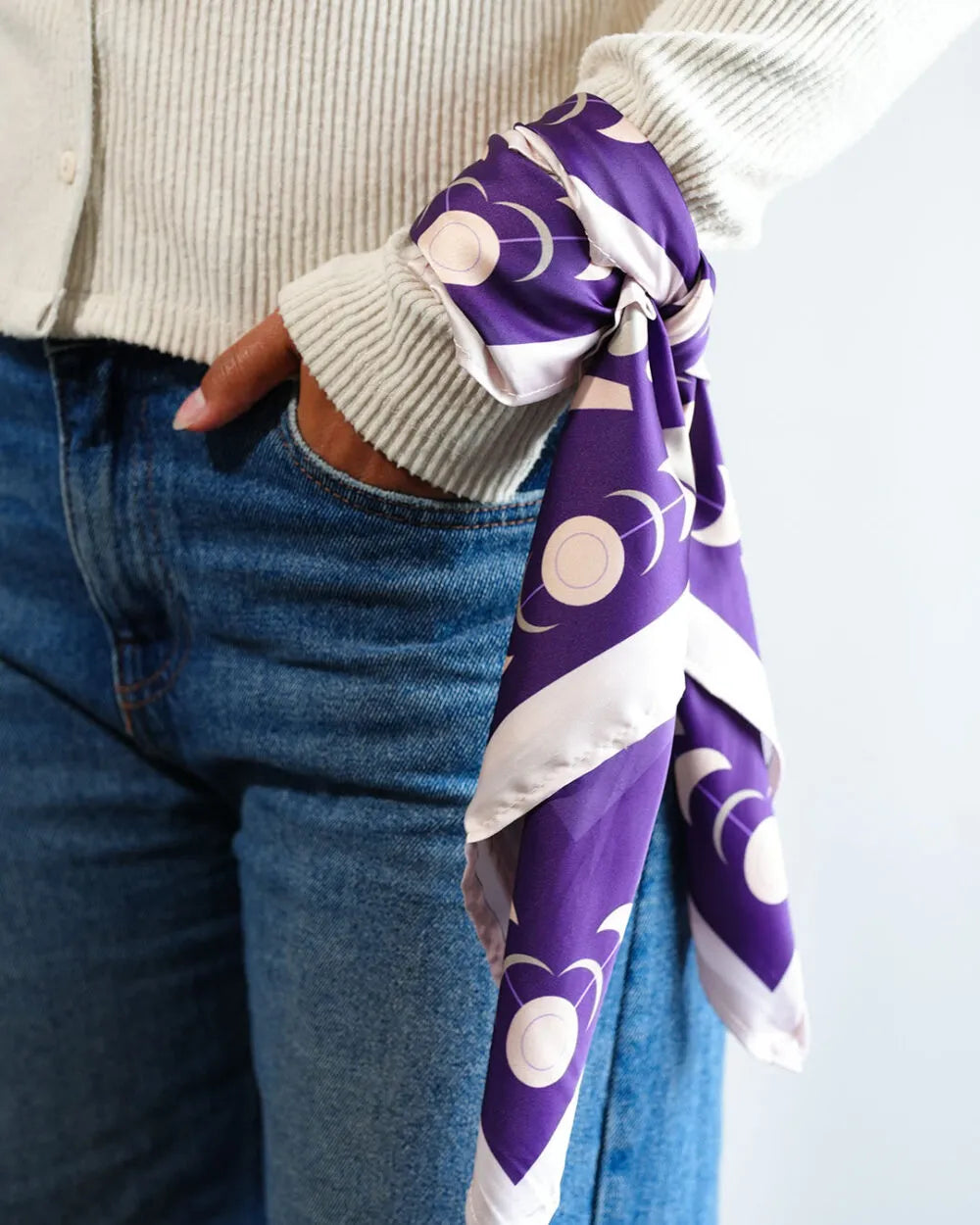 Indigo Soul - Silk Satin Scarf - Rootieland