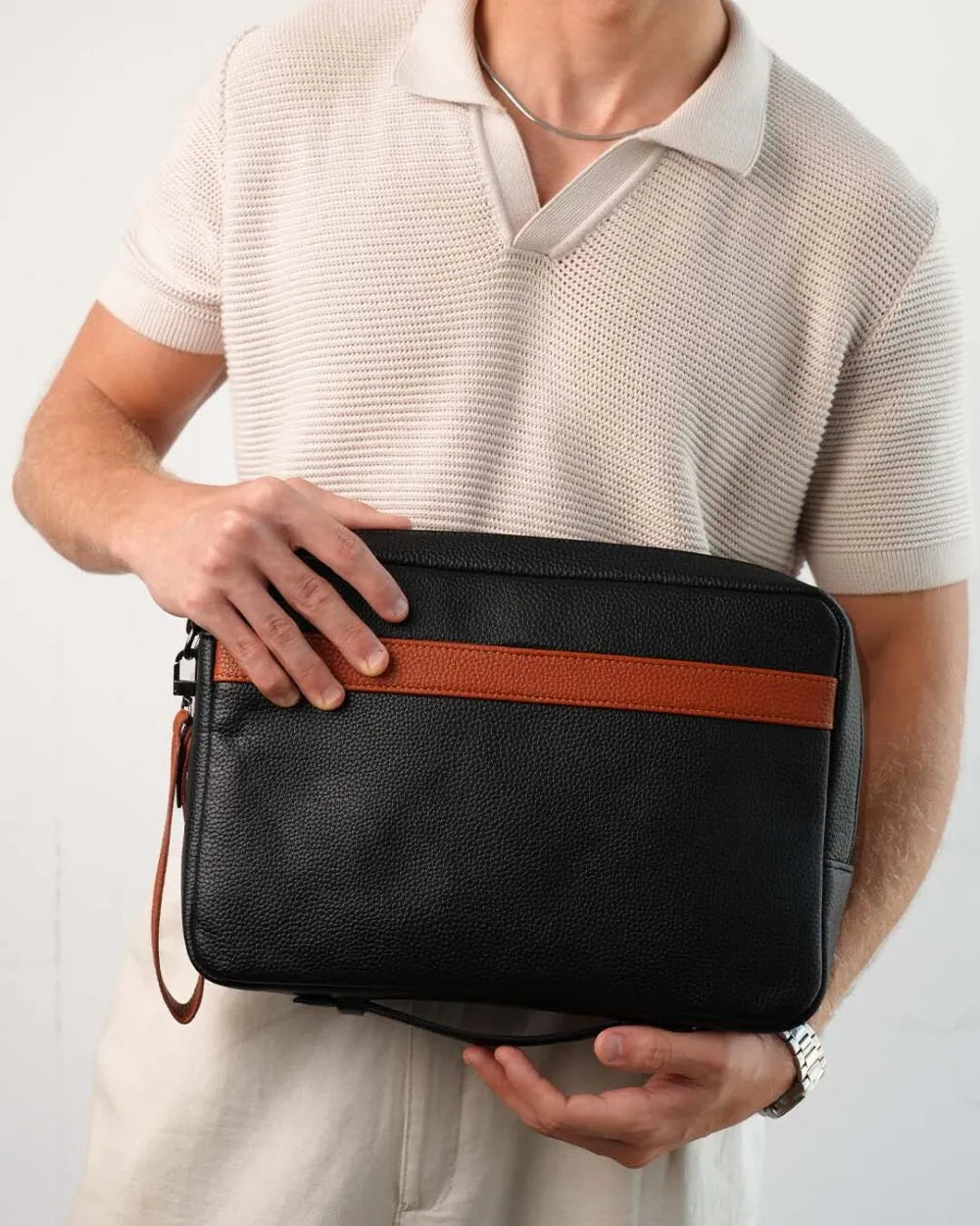 Cocoa Noir - Leather Laptop Sleeve - Rootieland