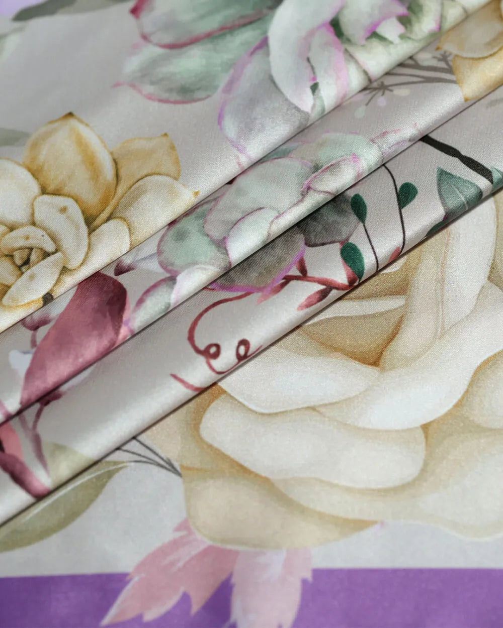 Mystic Petals - Silk Satin Scarf - Rootieland
