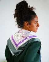 Mystic Petals - Silk Satin Scarf - Rootieland