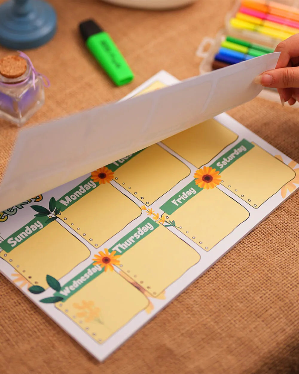 Sunflower Weekly Planner - Rootieland