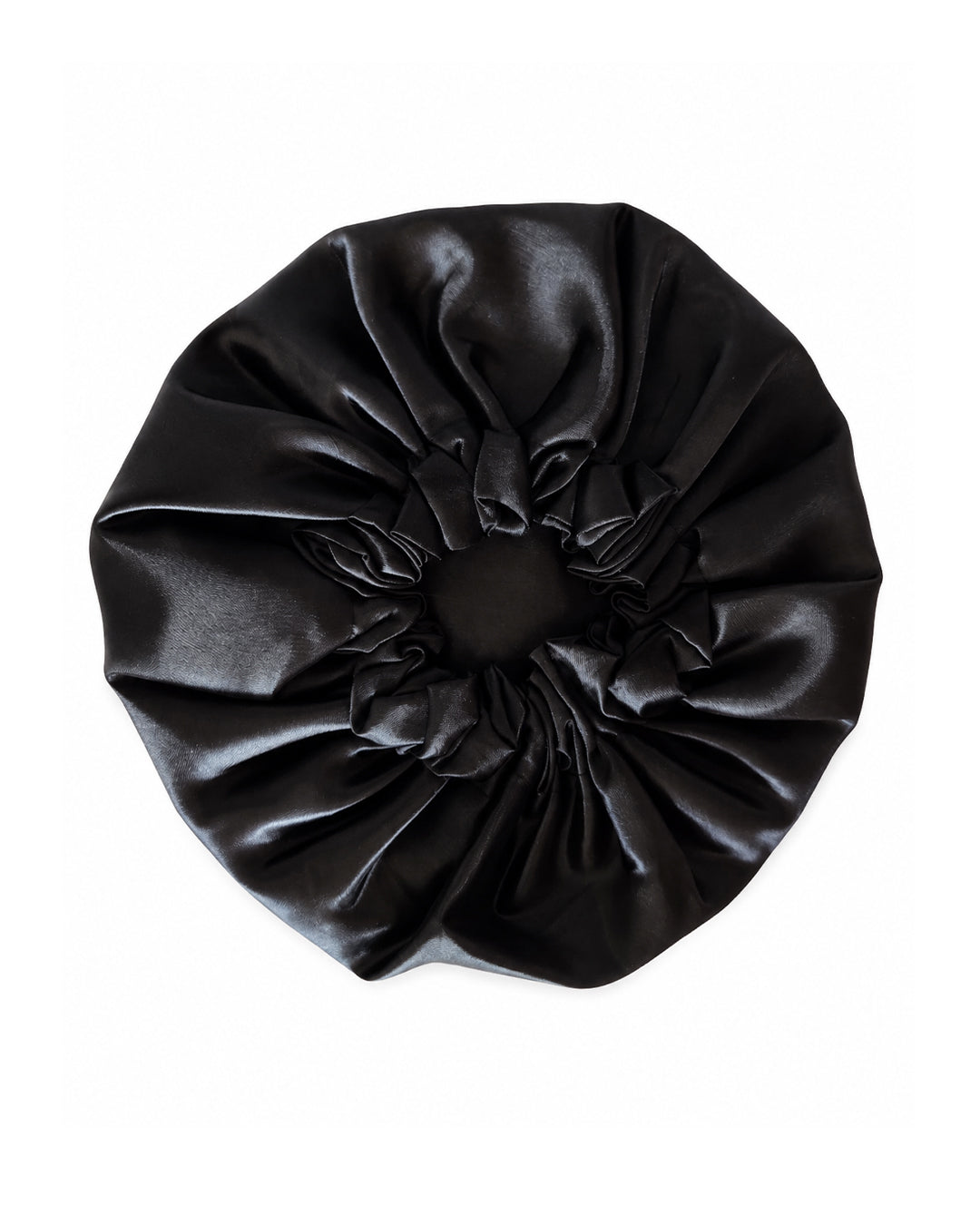 Black Satin Bonnet