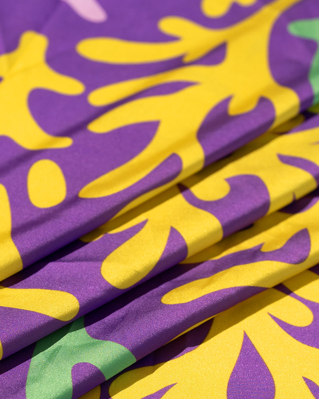 Lilac Reef - Silk Satin Summer Scarf