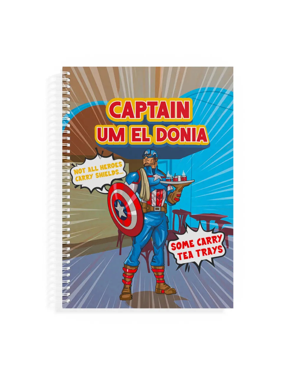Captain Um El Donya - A5 Notebook & Sticker Sheet - Rootieland