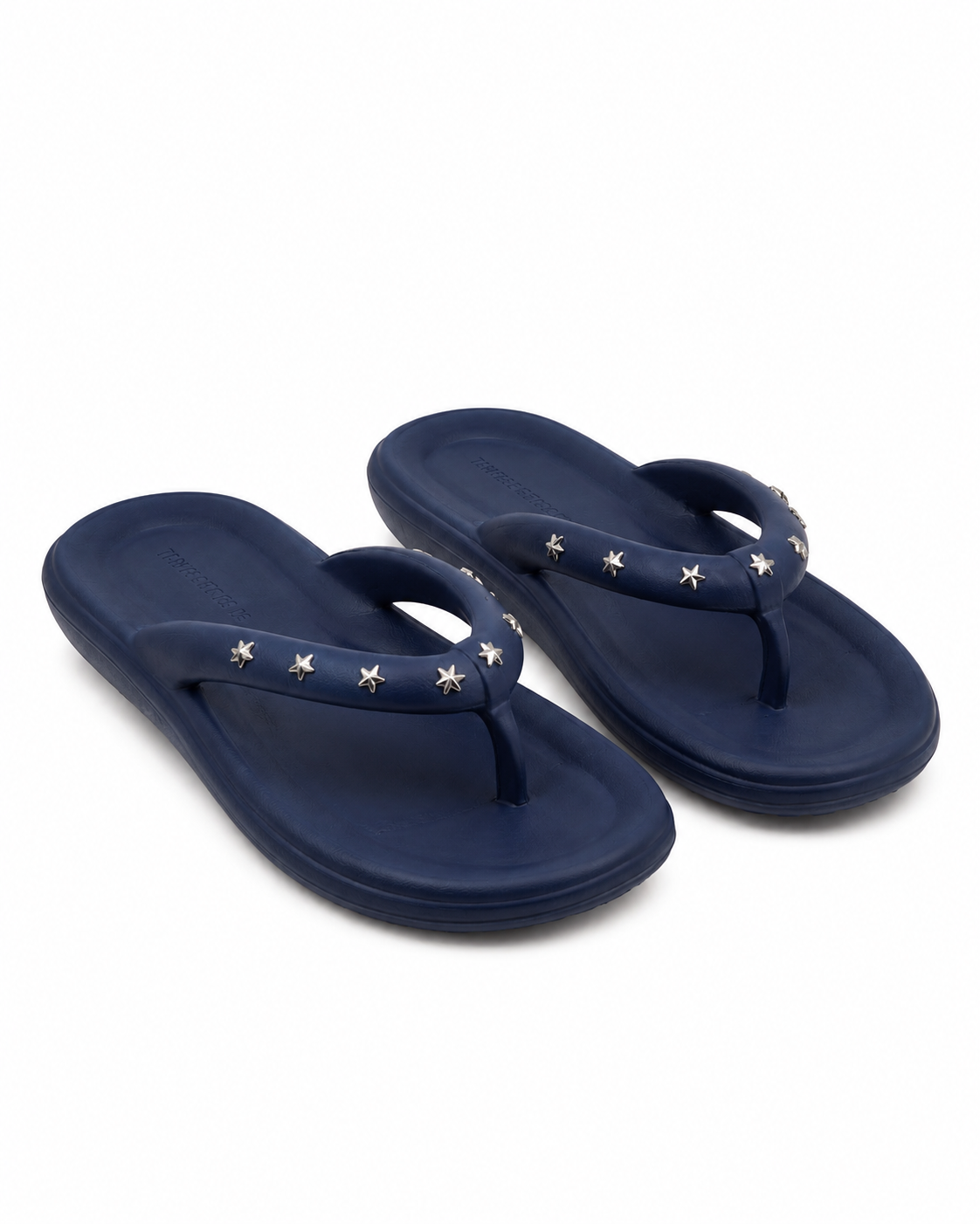 Studded Cloud Flip Flops - Navy Blue