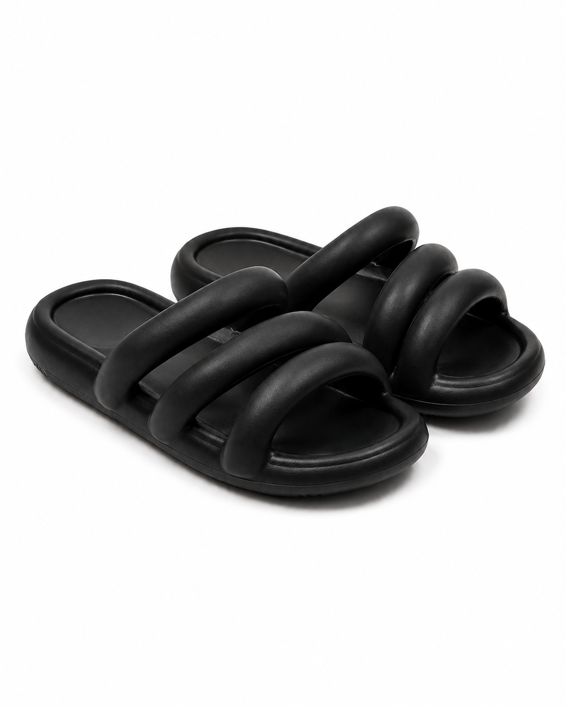 Trio Cushion Slides - Black