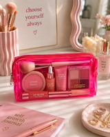 Neon Clear Pouch - Fuchsia