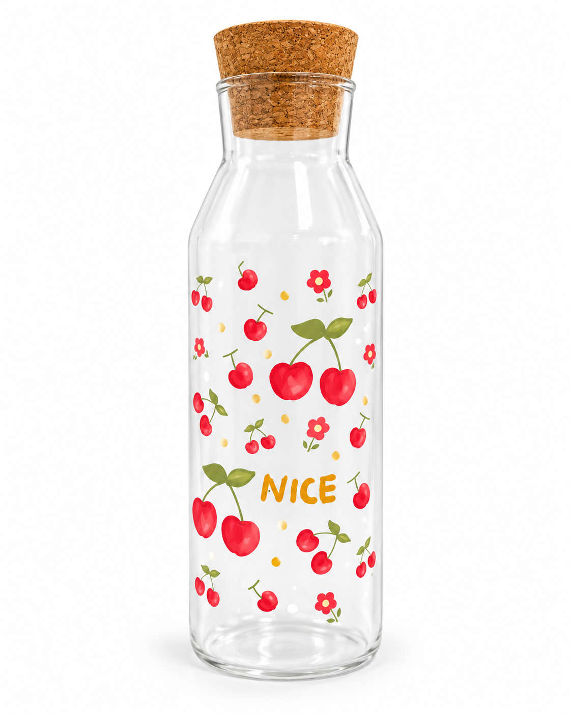 Glass Bottle with Cork Stopper
