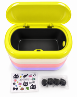 Pastel Rolling Trash Bin