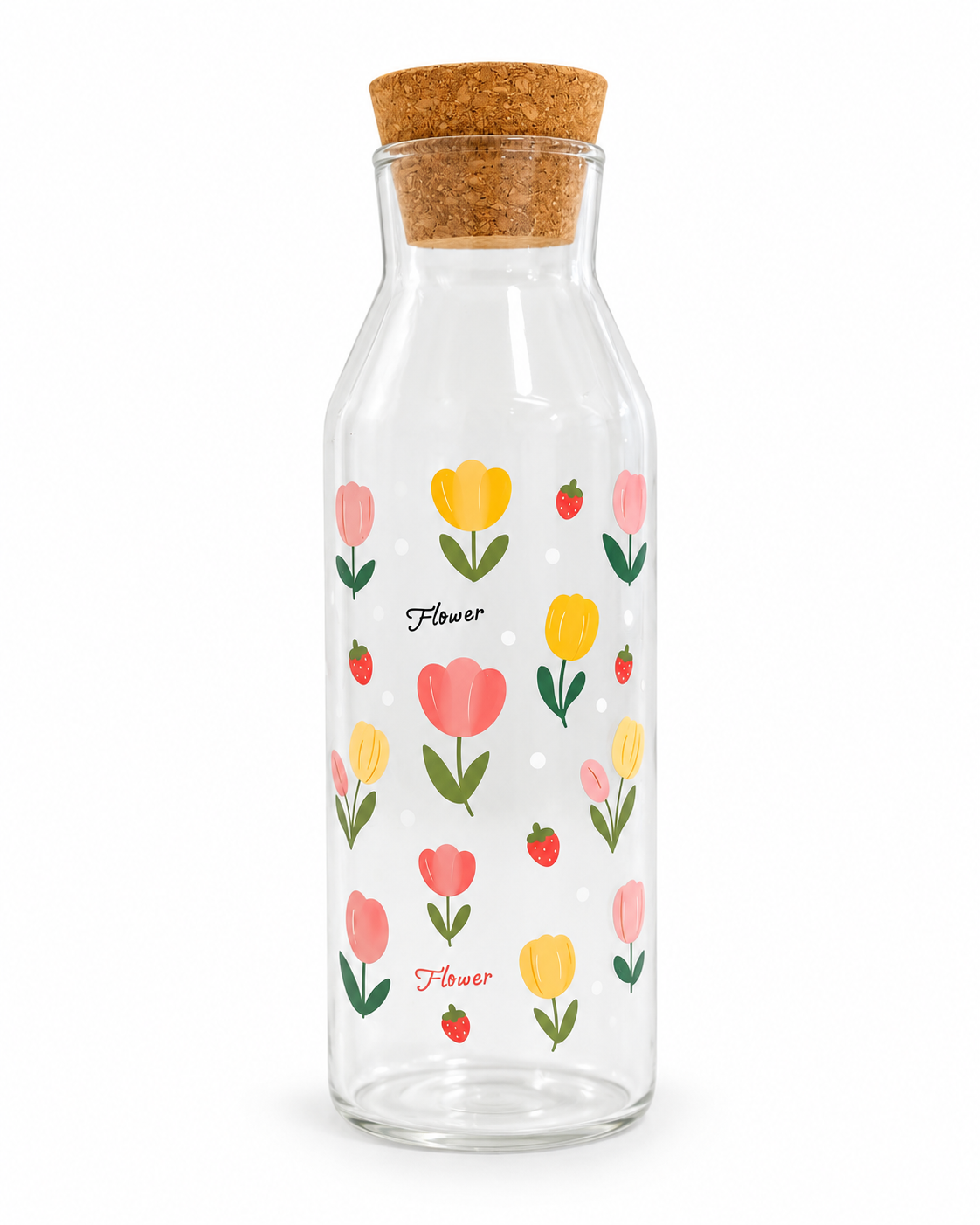 Glass Bottle with Cork Stopper