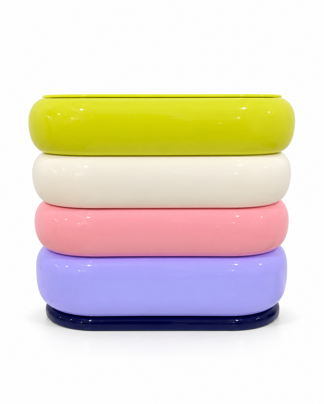 Pastel Rolling Trash Bin