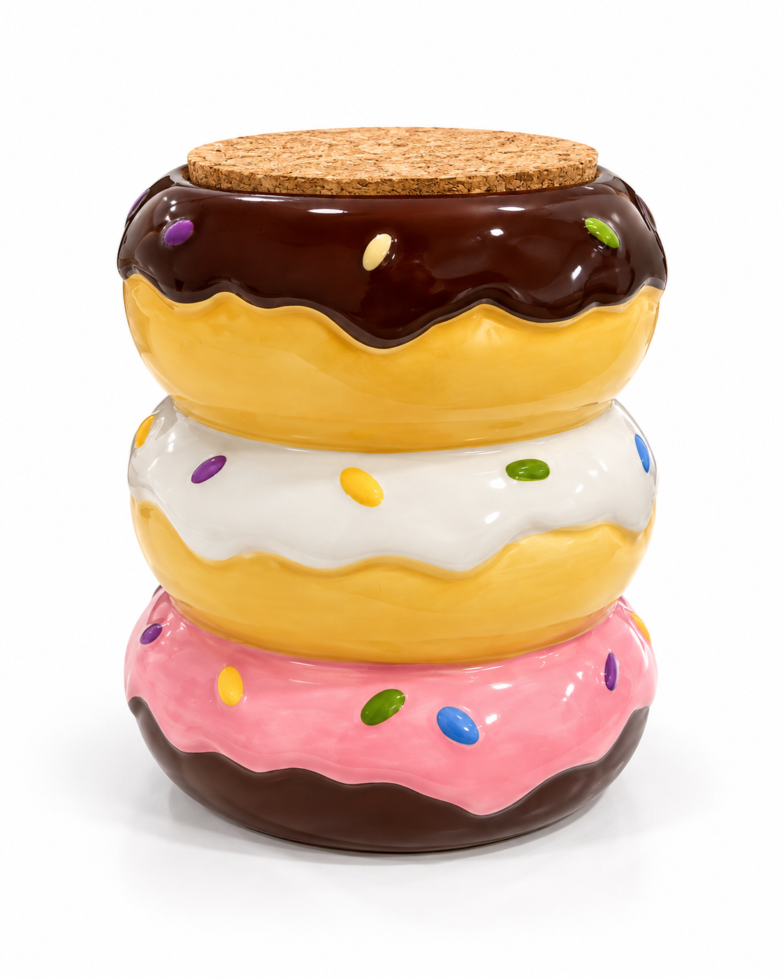 Donut Stash Jar with Cork Lid