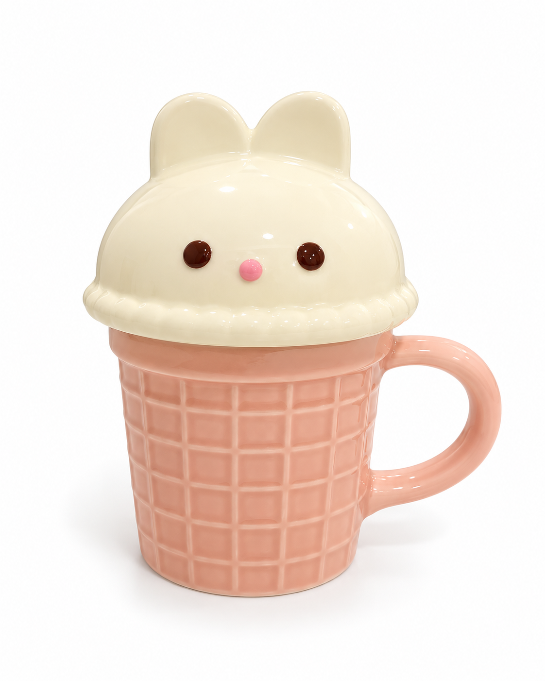 Cute Waffle Mug with Lid