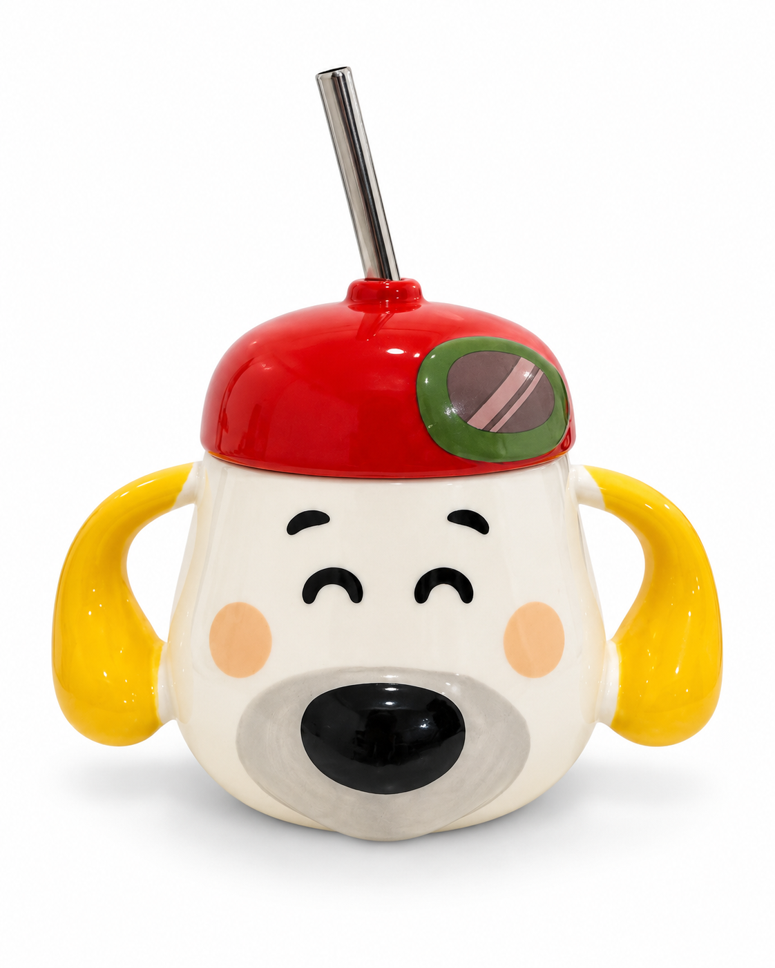 White Snoopy Mug with Straw