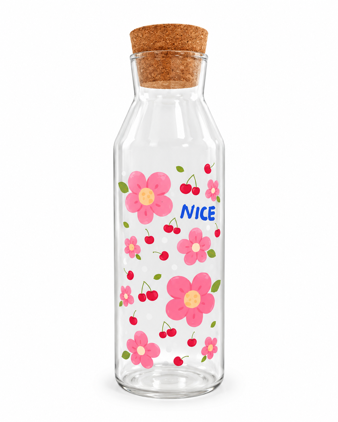 Glass Bottle with Cork Stopper
