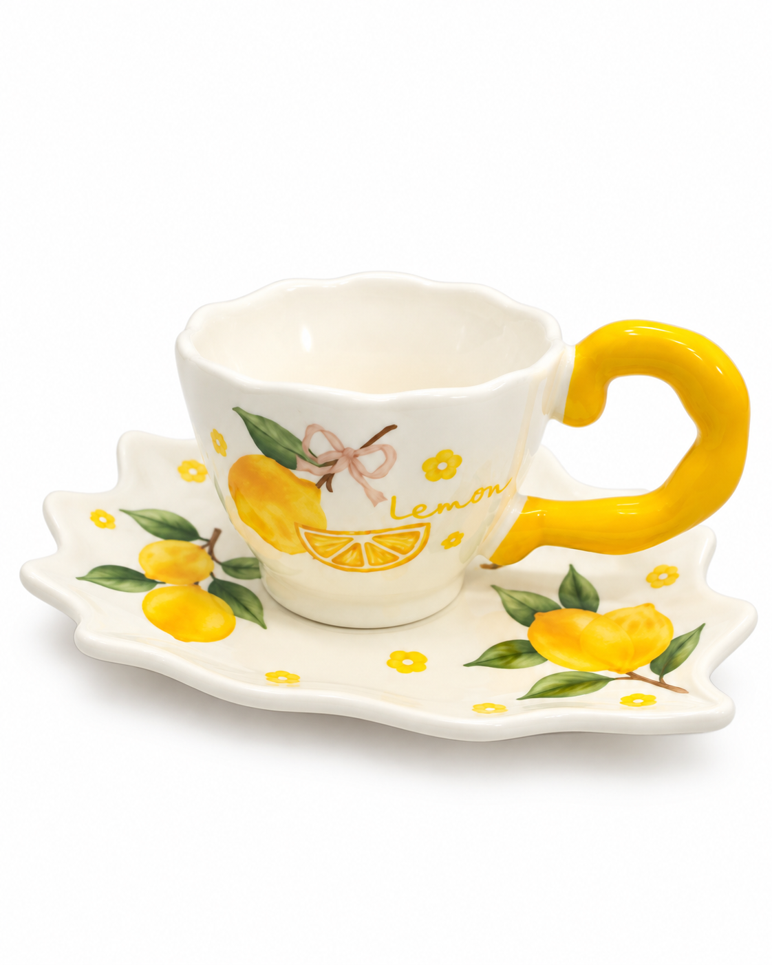 Lemon Zest Mug & Saucer Set