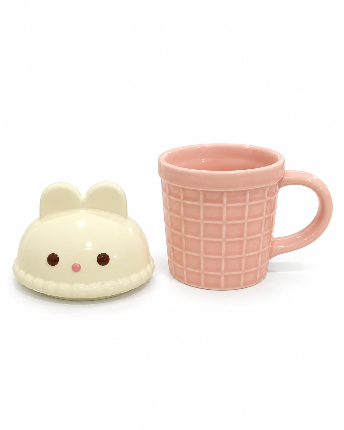 Cute Waffle Mug with Lid