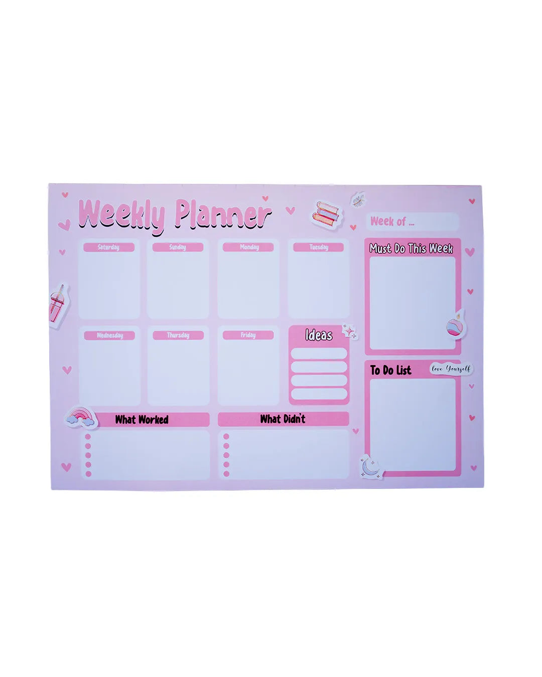 Pretty In Pink Weekly Planner - Rootieland