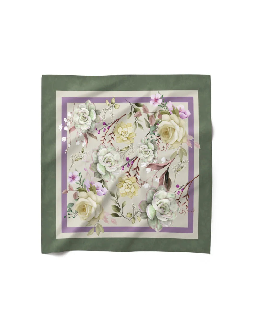 Mystic Petals - Silk Satin Scarf - Rootieland