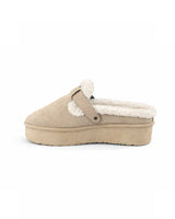 Fur Clogs - Beige