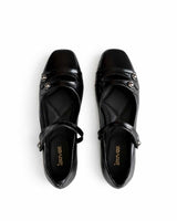 Button Ballet Flats – Black - Rootieland