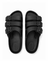 Triple Strap Slides - Black