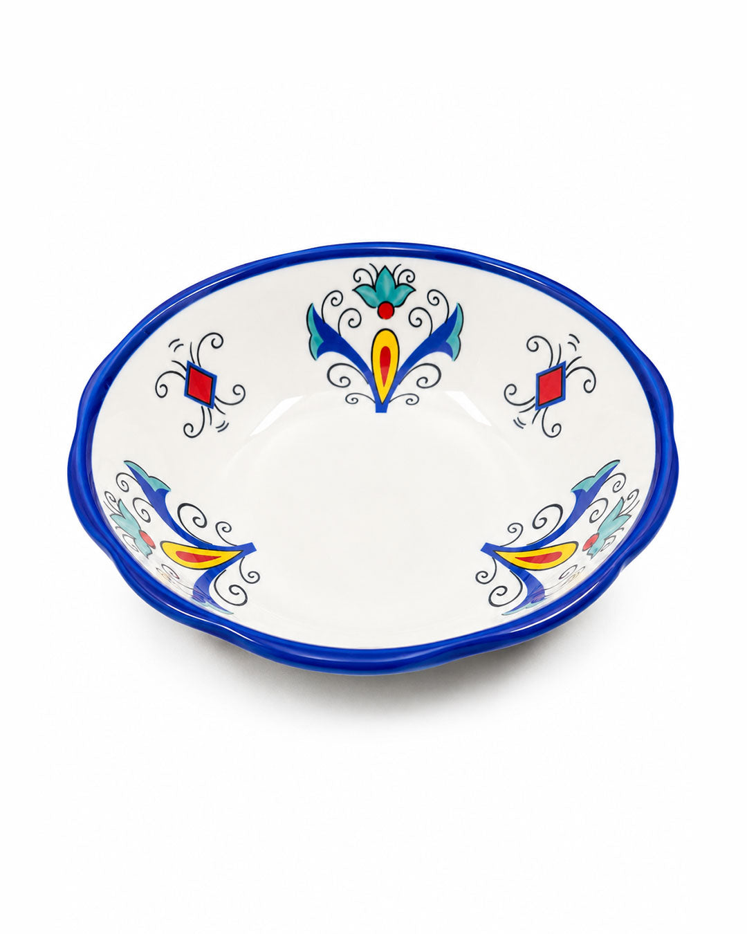 Folk Art Serving Bowl