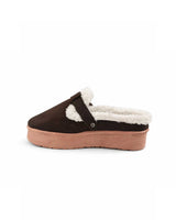 Fur Clogs - Brown