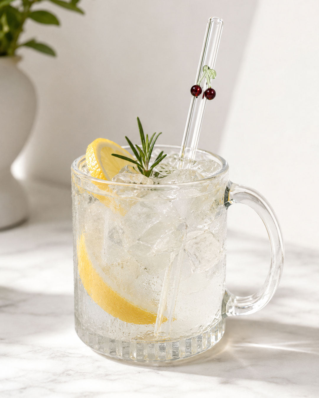 Cherry Glass Straws
