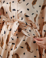 Wild Mornings – Silk Satin Robe - Rootieland