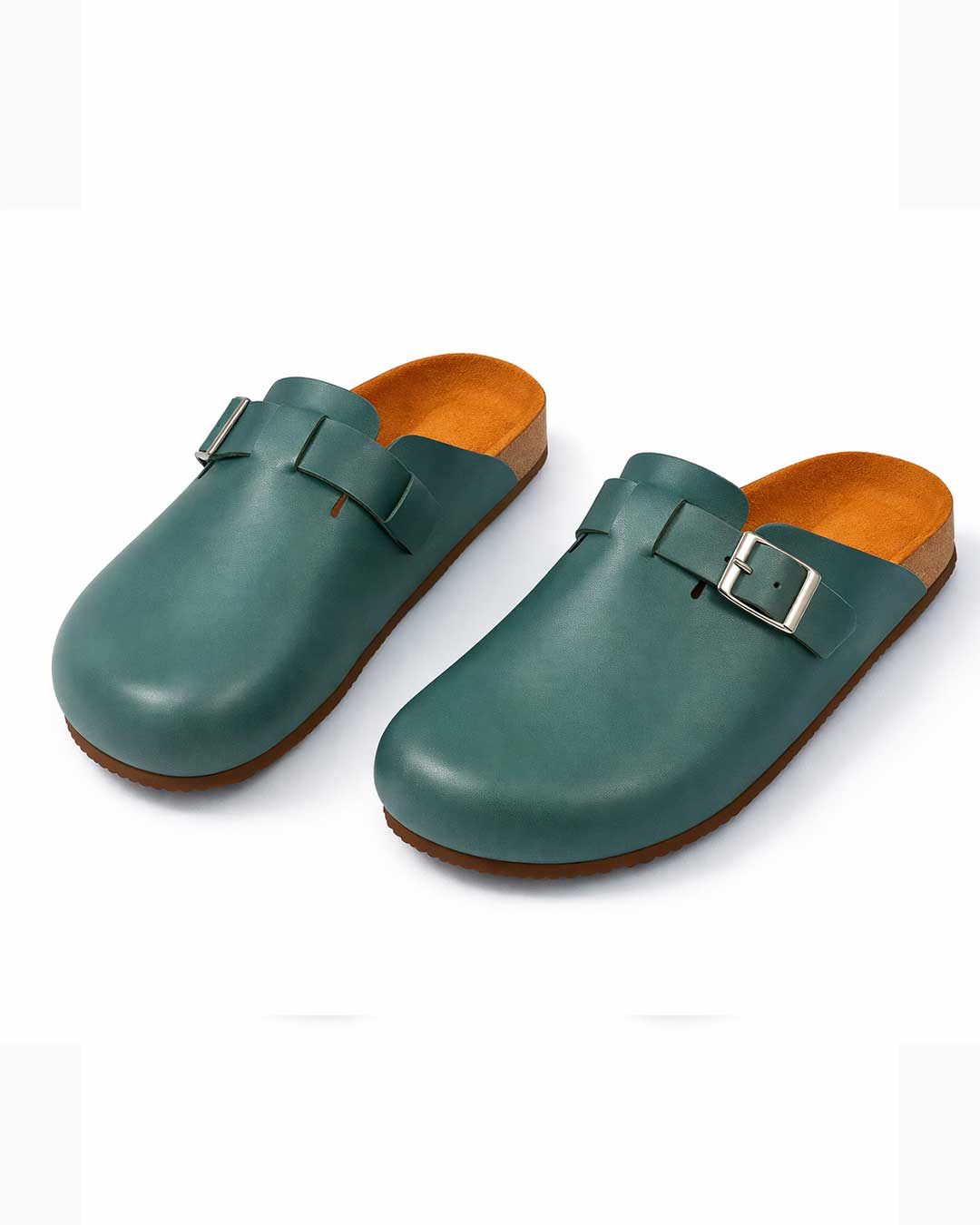 Leather Clogs - Dark Teal - Rootieland