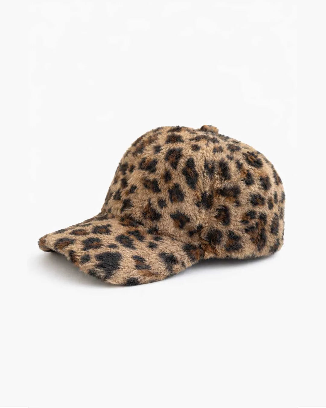 Leopard Print Fur Cap - Dirty Brown - Rootieland