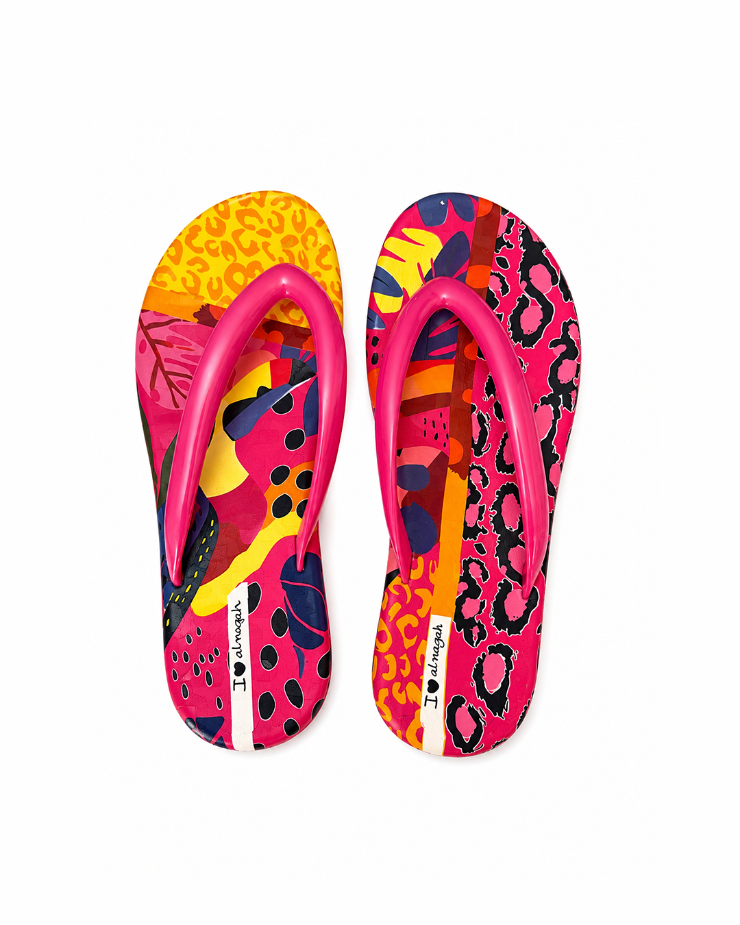Abstract Flip Flops - Fuchsia