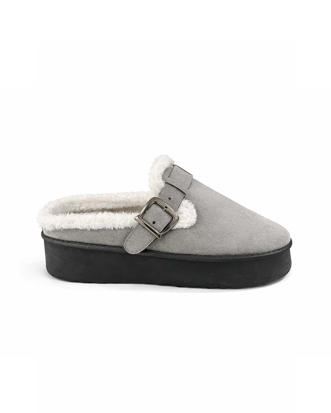 Fur Clogs - Grey