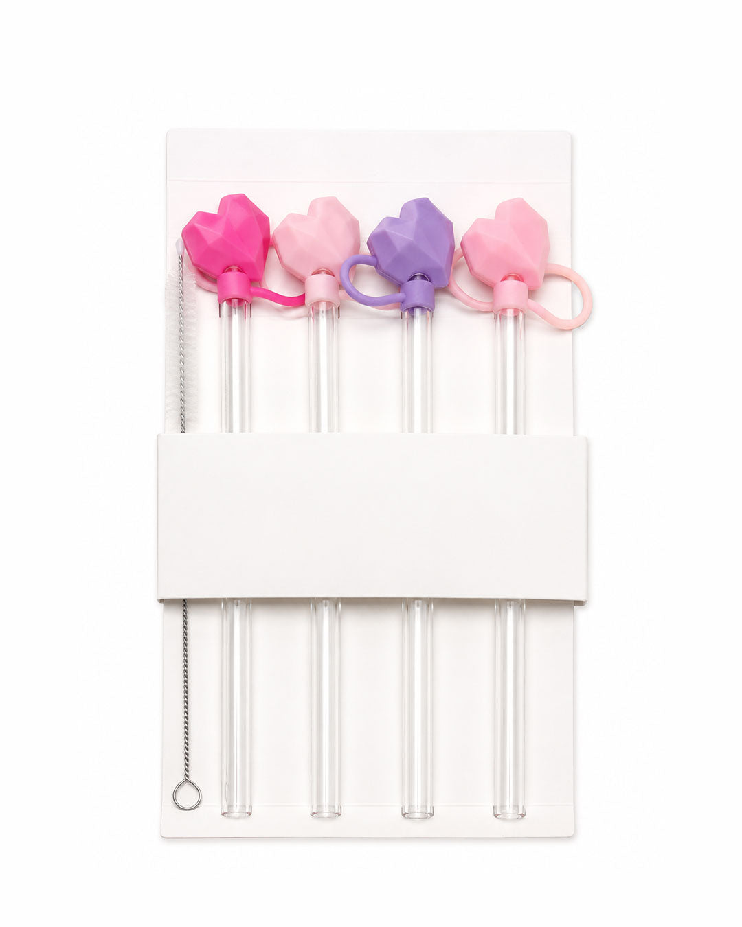 Hearts Glass Straws