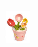 Flower Vase Measuring Spoon Set with Holder