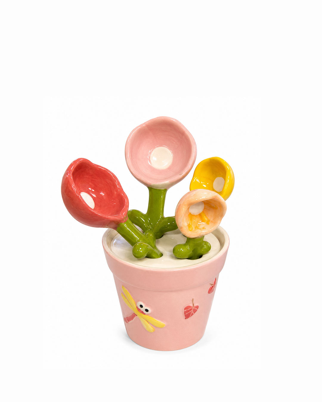 Flower Vase Measuring Spoon Set with Holder