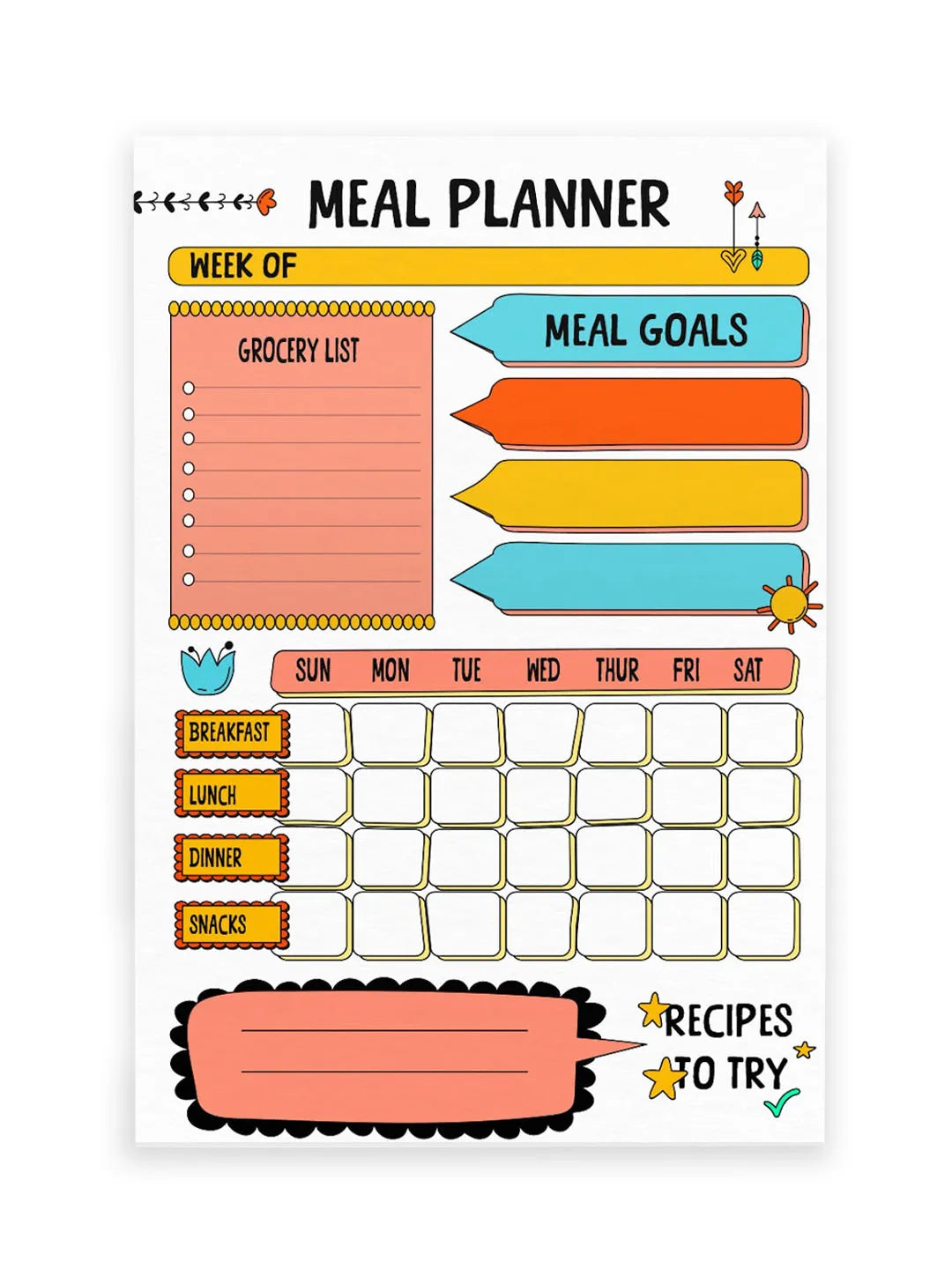 Weekly Meal Planner - Rootieland