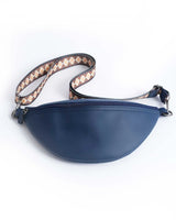 Leather Fanny Pack - Navy