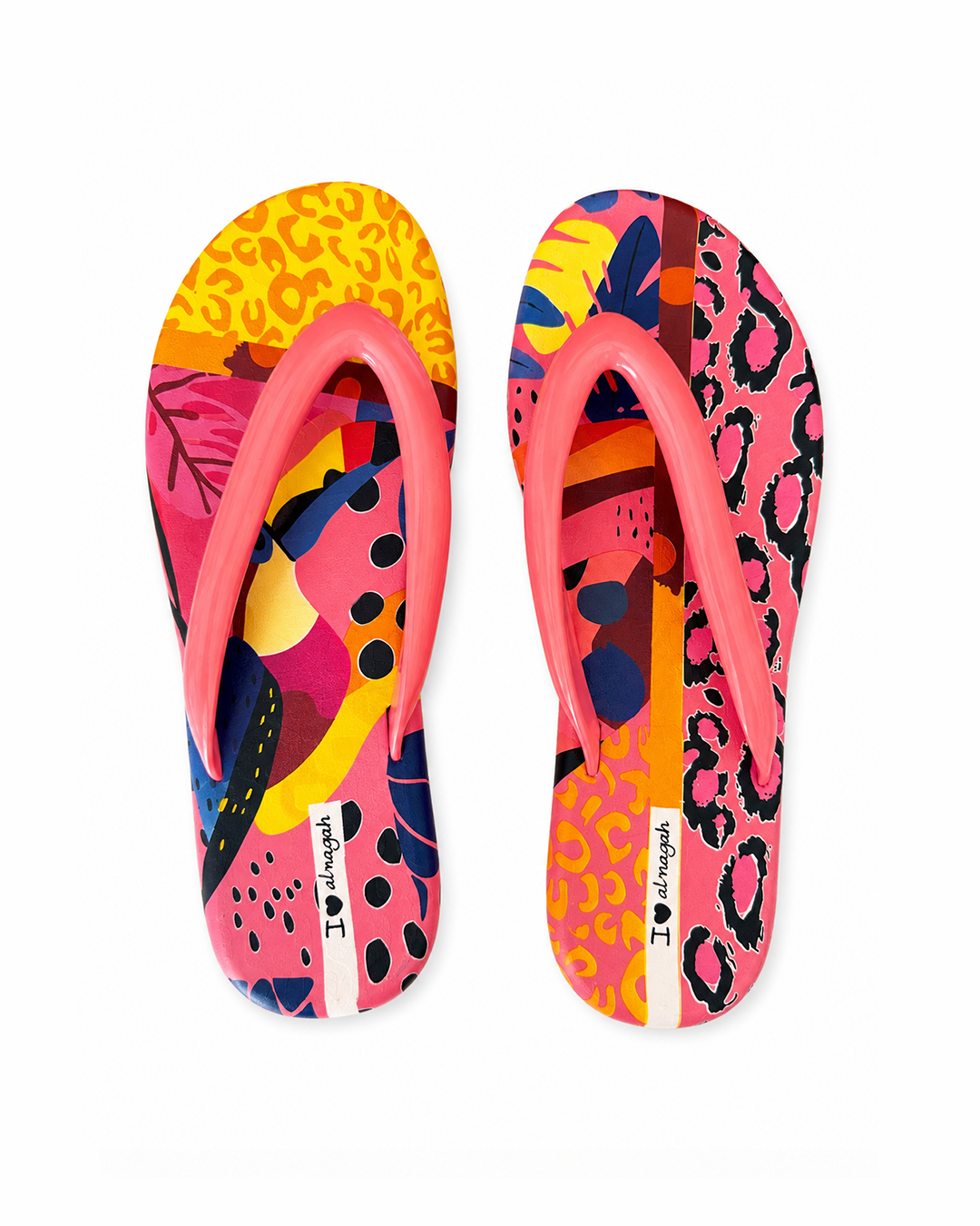 Abstract Flip Flops - Pink