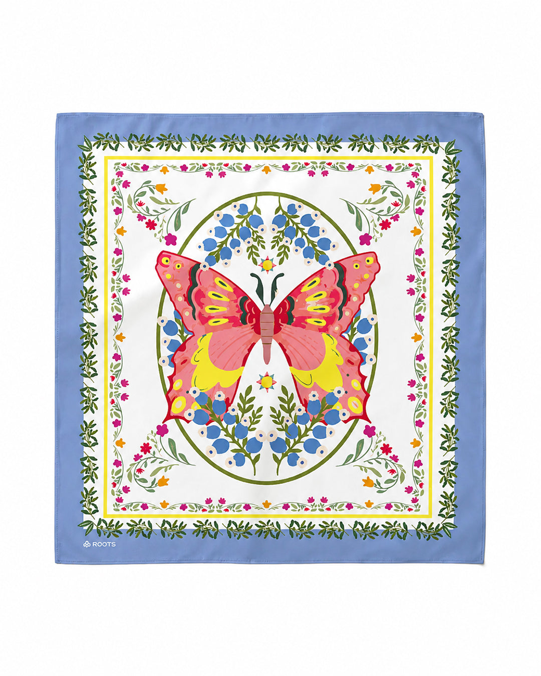 Butterfly Muse - Silk Satin Summer Scarf