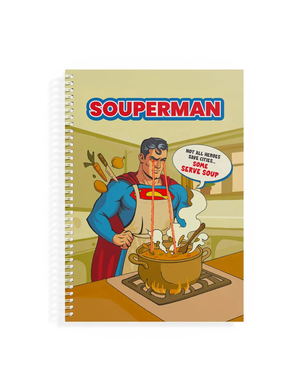 Souperman - A5 Notebook & Sticker Sheet - Rootieland
