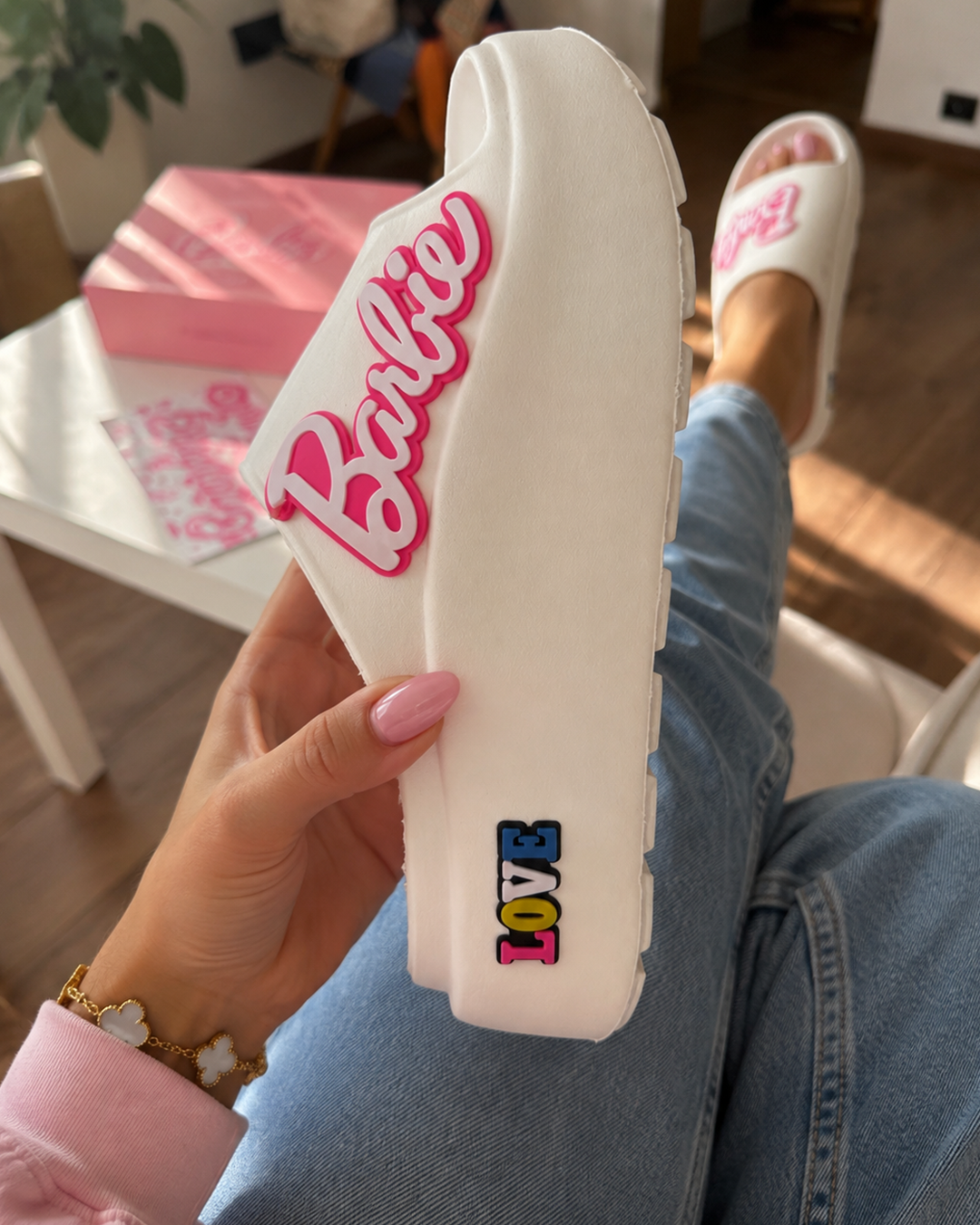 Barbie Slides - White