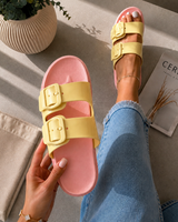 Cutout Slide - Yellow/Pink